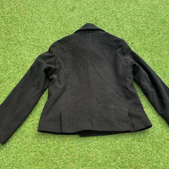 TODD SMITH 100% WOOL DOUBLE BREASTED black Pea Coat Jacket sz 12 Large - Picture 7 of 7